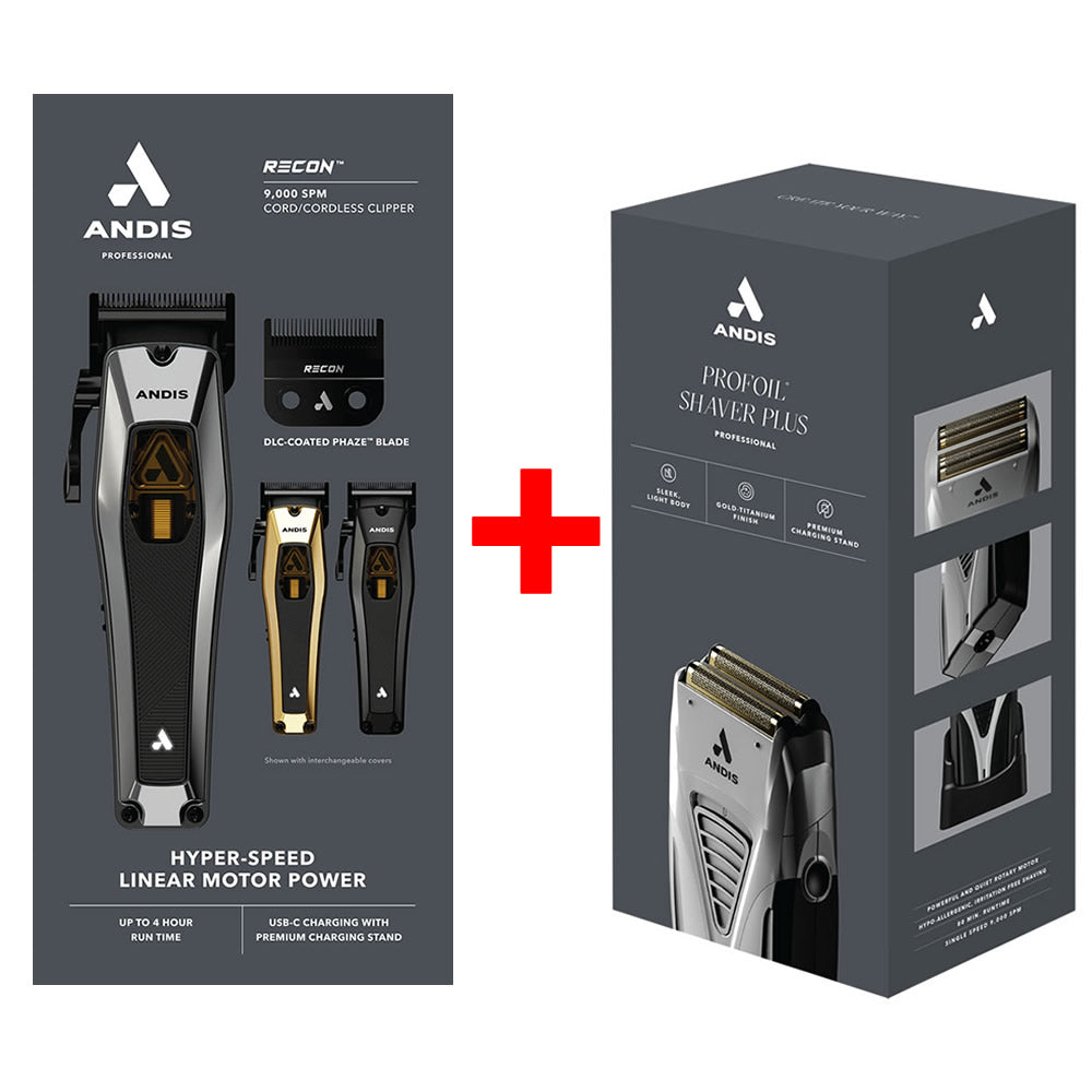 Andis Recon Clipper w/ FREE ProFoil Plus Shaver