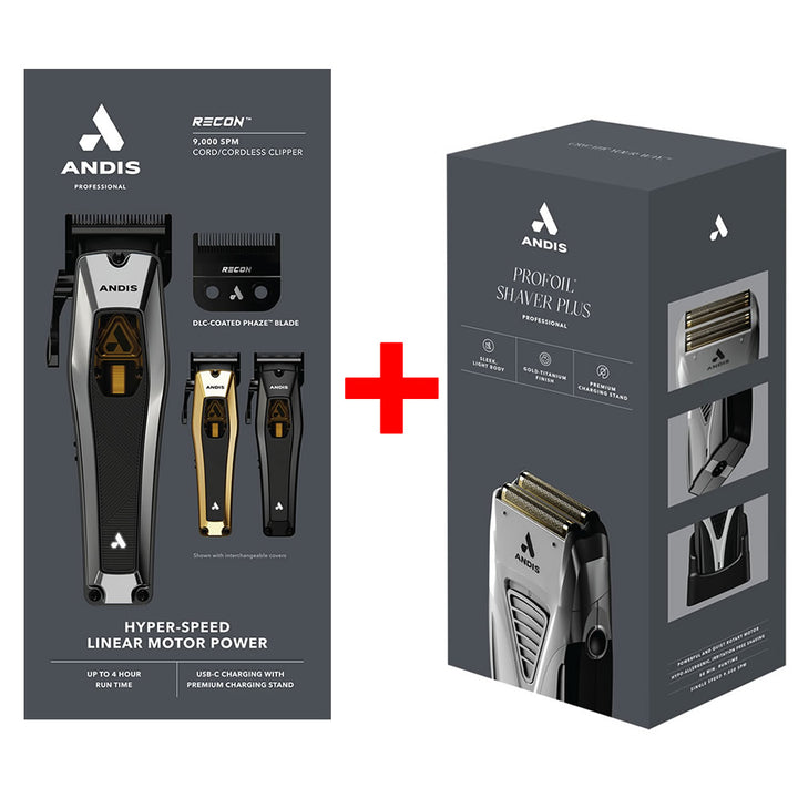 Andis Recon Clipper w/ FREE ProFoil Plus Shaver