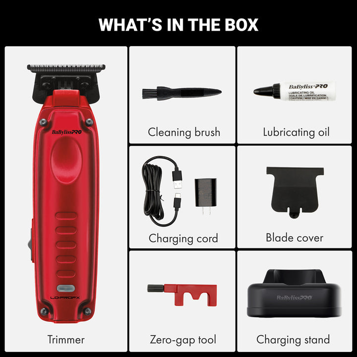 BabylissPro Compact LO-PRO Trimmer - Red 