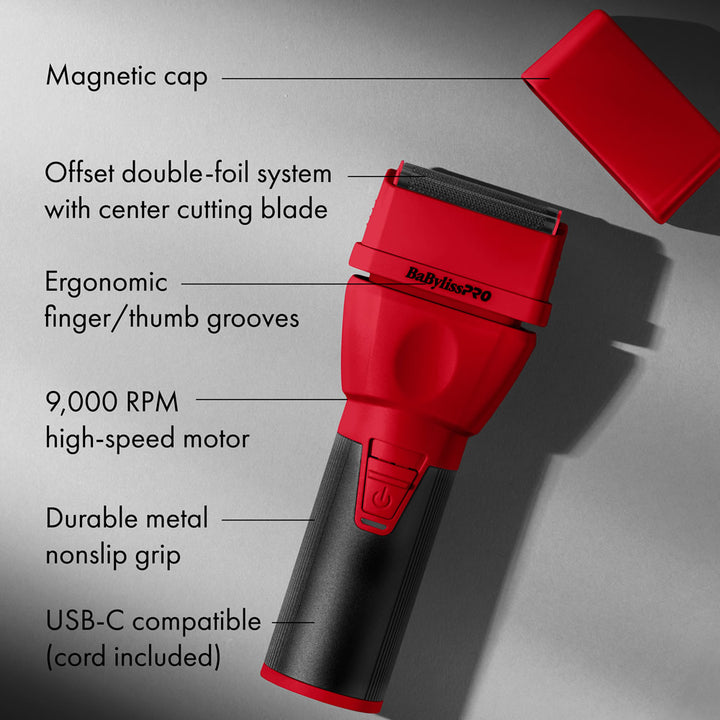 BabylissPro CoreFX Shaver - Red 