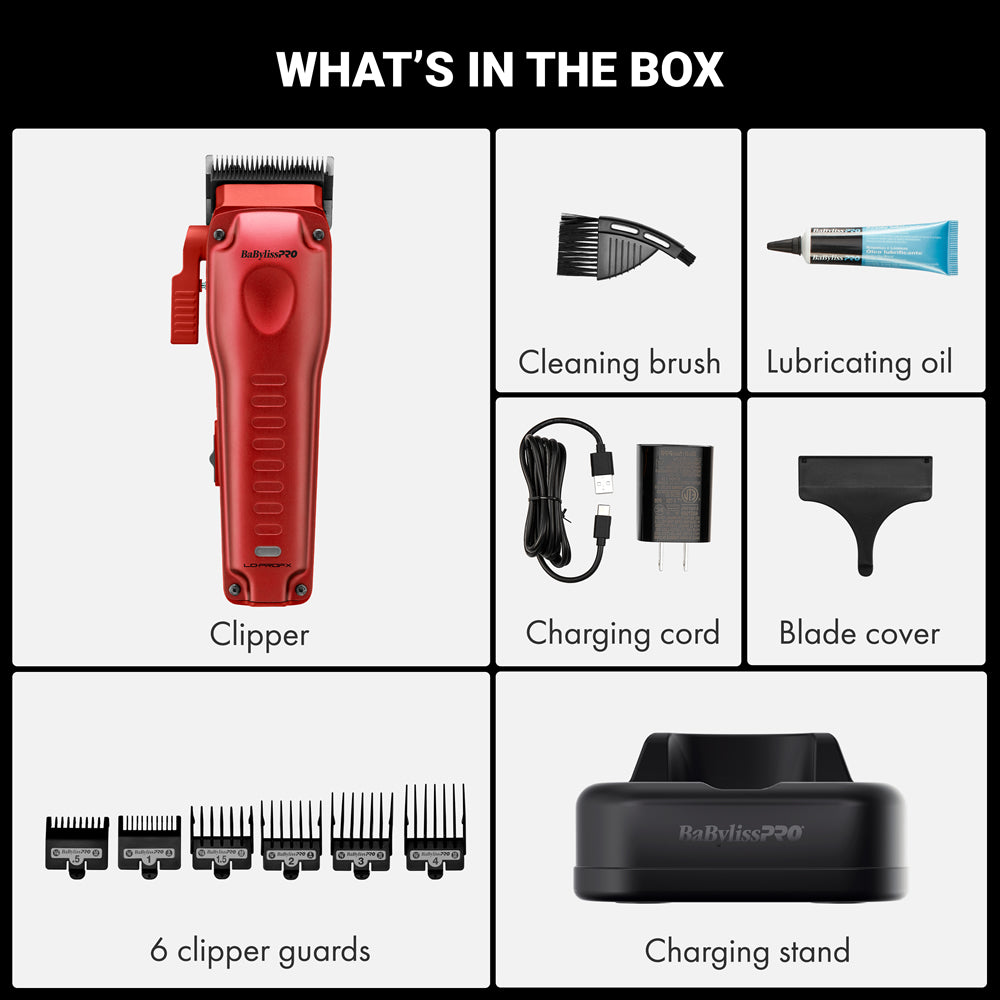 BabylissPro Compact LO-PRO Clipper - Red 