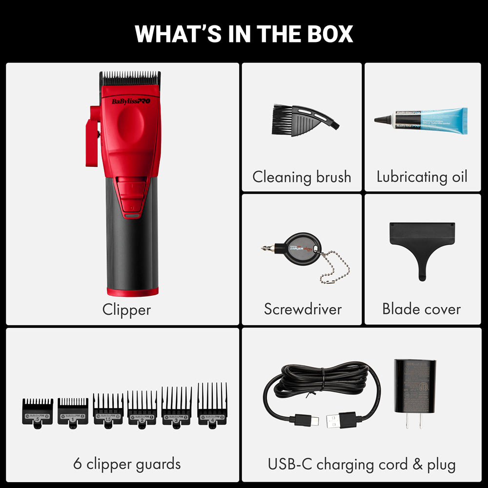 BabylissPro CoreFX Clipper - Red 