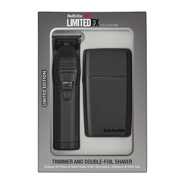 BabylissPro Matte Black Trimmer & Shaver Combo Pack #FXDUOFS2TMB