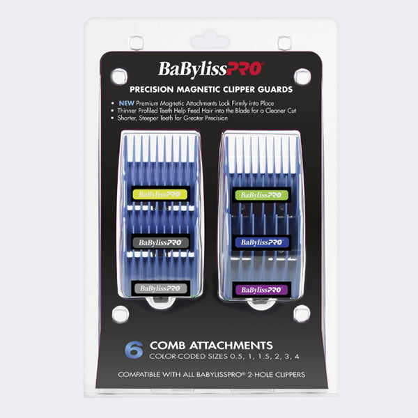 BabylissPro Precision Magnetic Clipper Guards 6pk #FXPCMG