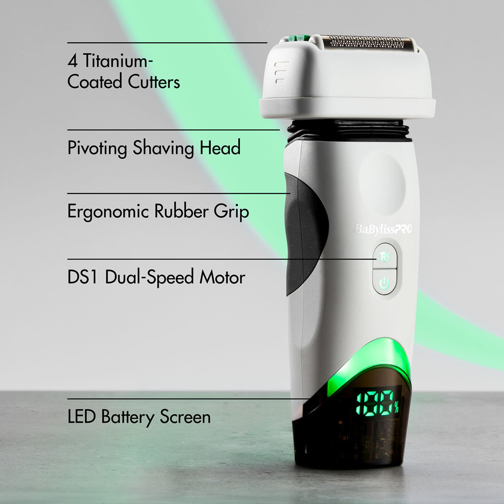 BaybylissPro Tomb45 Wireless Charging Double Foil Shaver (White) 