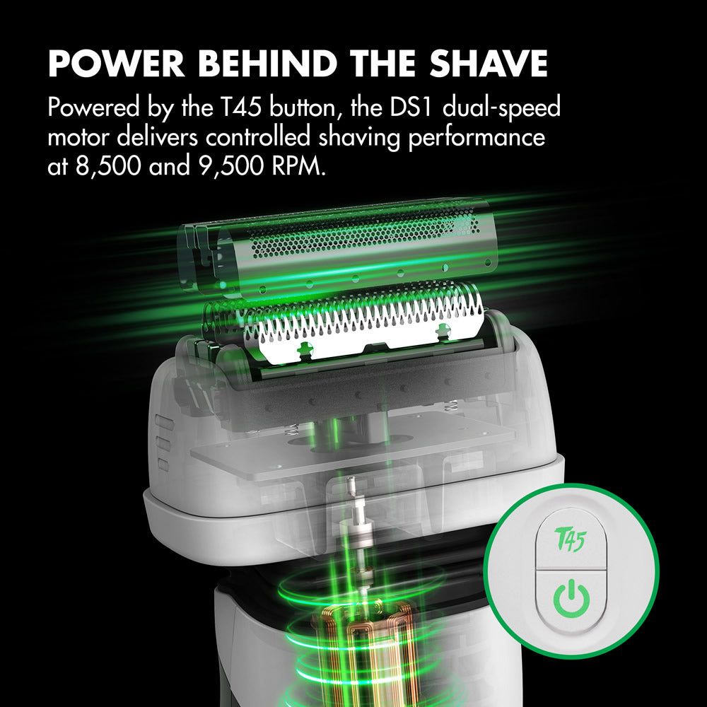BaybylissPro Tomb45 Wireless Charging Double Foil Shaver (White) 