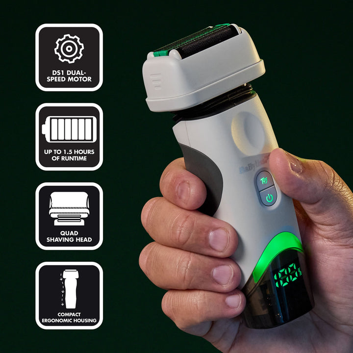 BaybylissPro Tomb45 Wireless Charging Double Foil Shaver (White) 