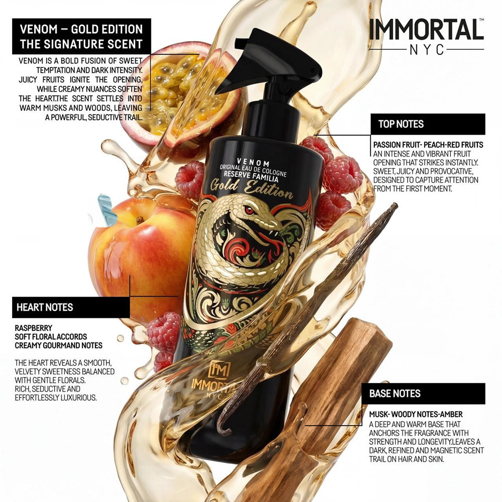 Immortal Venom GOLD EDITION Eau De Cologne 16.9oz